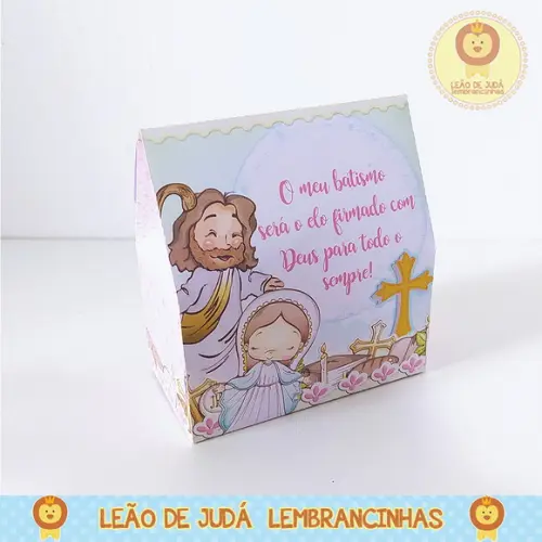 Lembrancinhas Caixinha para Festa Tema Batizado Menina