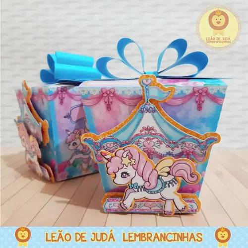 Lembrancinhas Caixinha Sushi Tema Carrossel