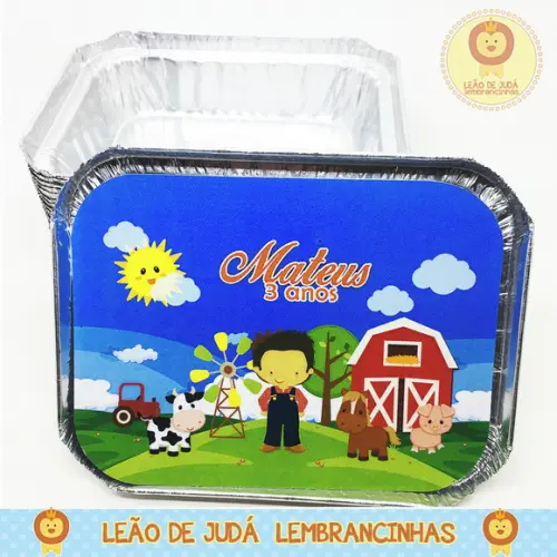 Lembrancinhas Marmitinha 250g Tema Fazendinha