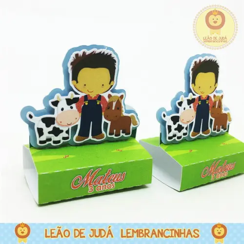 Lembrancinhas Porta Bis Duplo Tema Fazendinha Modelo 4