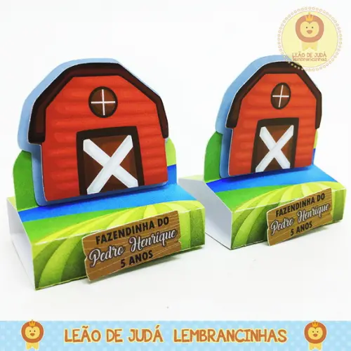 Lembrancinhas Porta Bis Duplo Tema Fazendinha Modelo 2