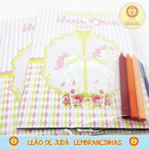 Lembrancinhas Revistinha para Colorir no Tema Carrossel