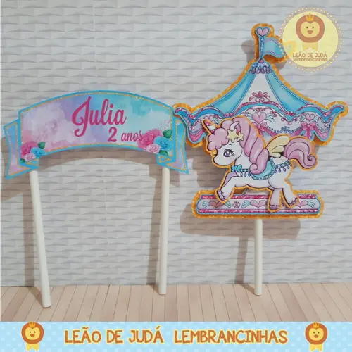 Lembrancinhas Topo de Bolo Carrossel