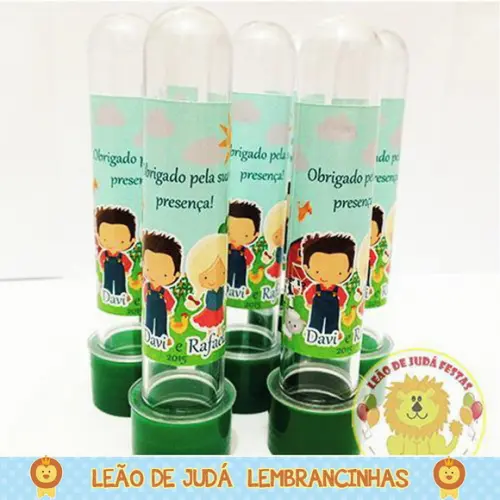 Lembrancinhas Tubete Adesivado 13cm Tema Fazendinha