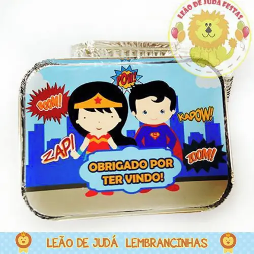 Marmitinha 500G Tema Mulher Maravilha / Superman