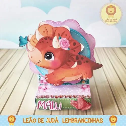 Porta Bis Duplo dinossauro menina