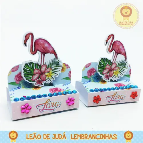 Porta Bis Duplo Tema Flamingo
