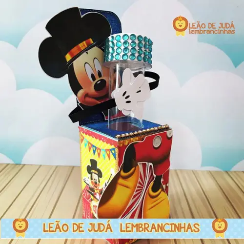 Porta Tubete Tema Circo do Mickey