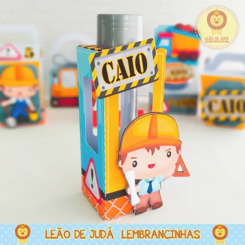 porta tubete tema construção