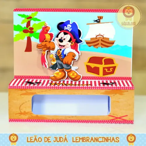 Porta Tubete tema Mickey Pirata