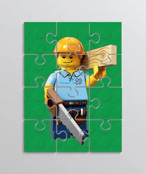 Quebra Cabeça Lembrancinha para Festa Tema Lego
