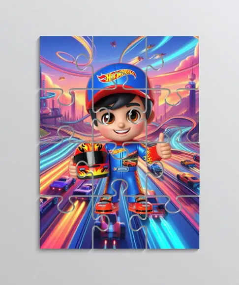Quebra Cabeça Lembrancinha para Festa Tema Hot Wheels