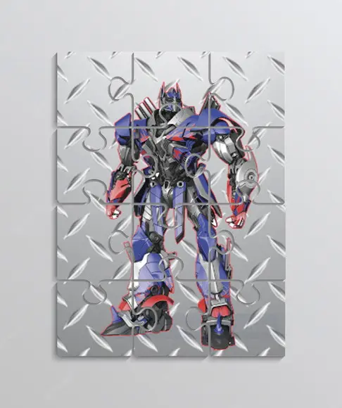Quebra Cabeça Lembrancinha para Festa Tema Transformers