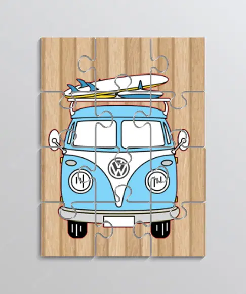 Quebra Cabeça Tema Kombi