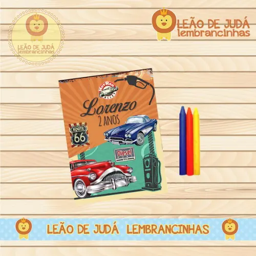 Revistinha para colorir carro antigo