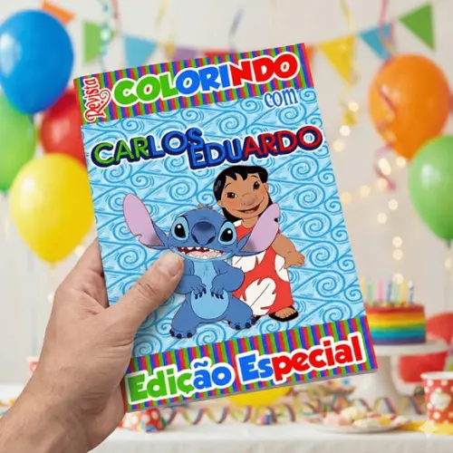 Revistinha para Colorir Lilo e Stitch - Lembrancinha