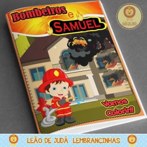 Revistinha para Colorir Tema Bombeiro