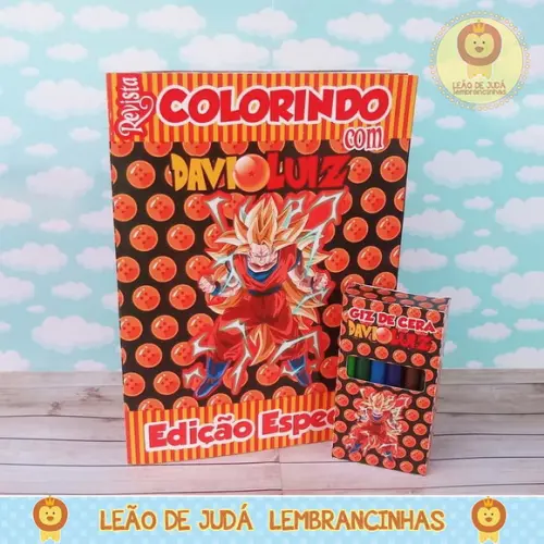 Revistinha para colorir Tema Dragon Boll z