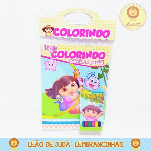 Revistinha para colorir Tema Dora Aventureira