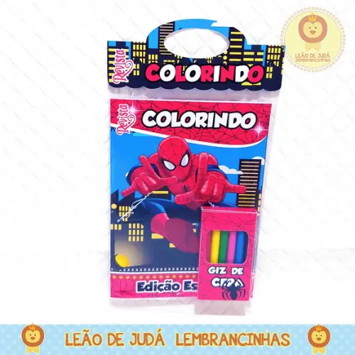 Revistinha para colorir Tema Homem Aranha
