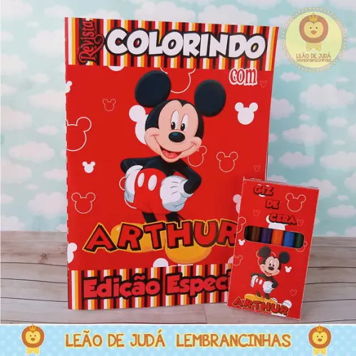 Revistinha para colorir Tema Mickey