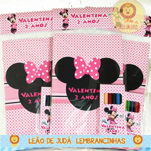Revistinha para colorir Tema Minie Rosa