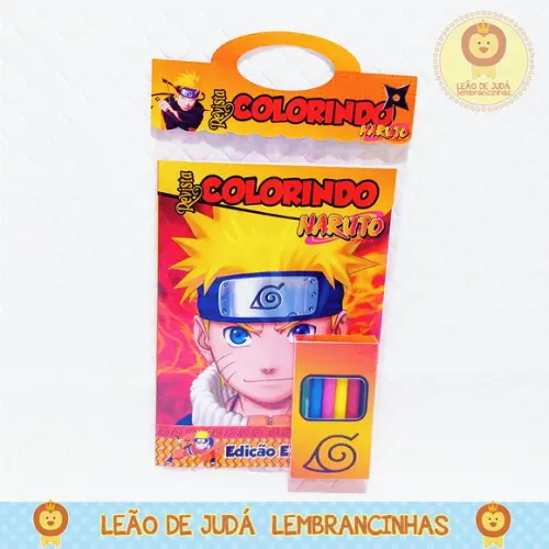 Revistinha para Colorir Tema Naruto