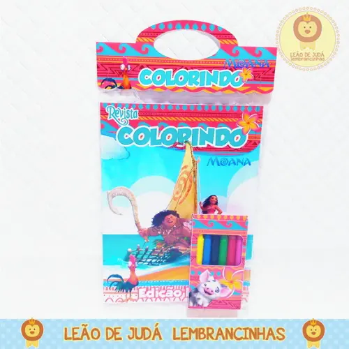 Revistinha para colorir Tema Moana