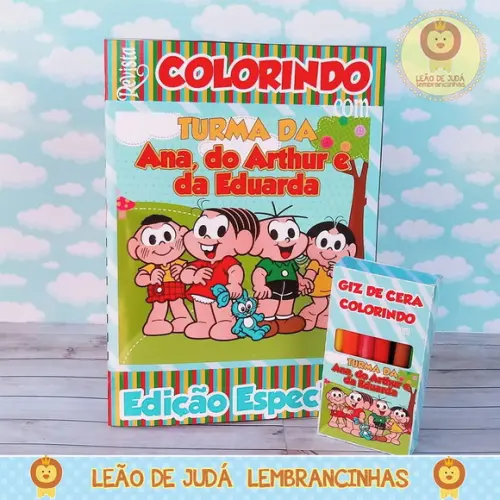 Revistinha para colorir Tema Tuma da Monica