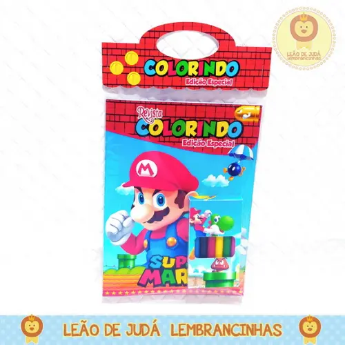 Revistinha para colorir Tema Super Mario Bros