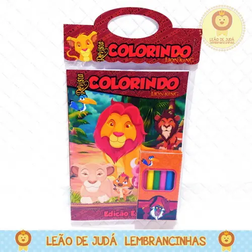 Revistinha para colorir Tema Rei Leão