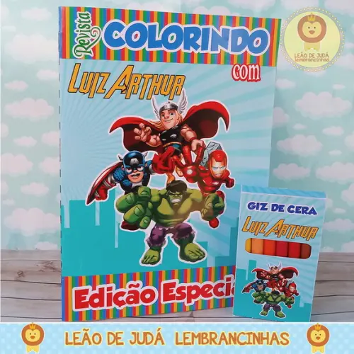 Revistinha para colorir Tema Vingadores