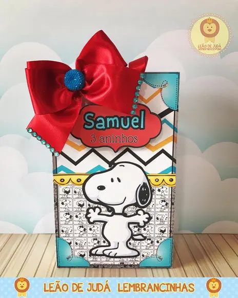 Sacola para Festa Tema Snoopy
