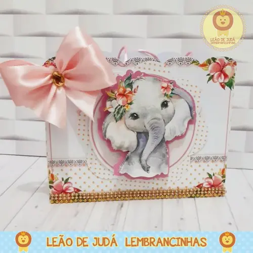 Sacolinha para festa safari menina