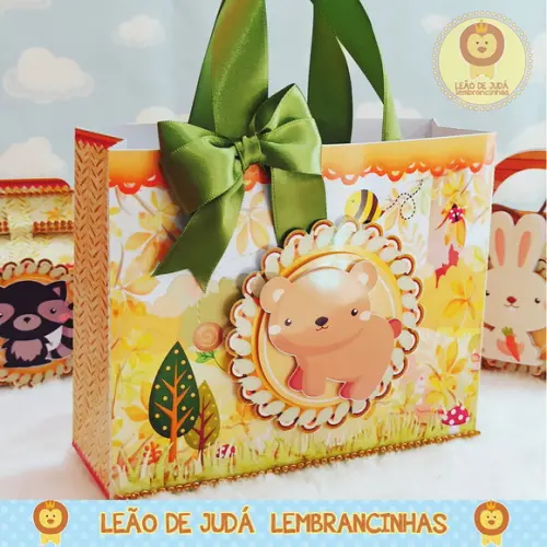 sacolinha para festa tema bosque