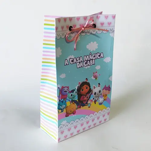 Sacolinha para Festa Tema Casa Magica da Gabby