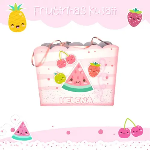 Sacolinha para Festa Tema Frutas Kawaii