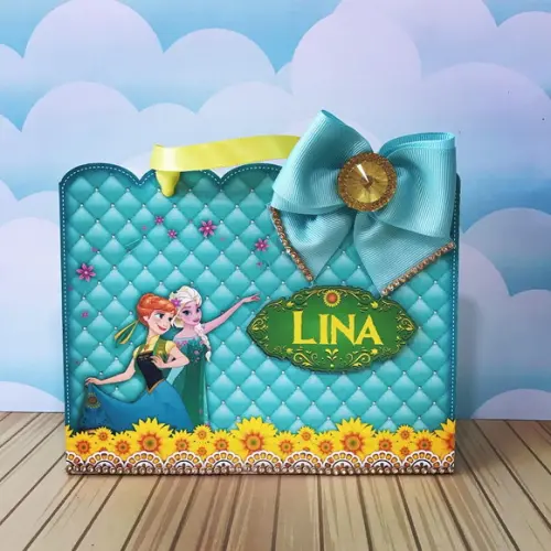 sacolinha para festa tema frozen fever
