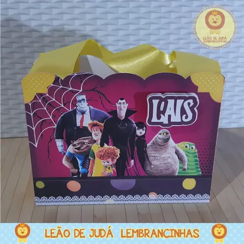 sacolinha para festa tema hotel transilvânia
