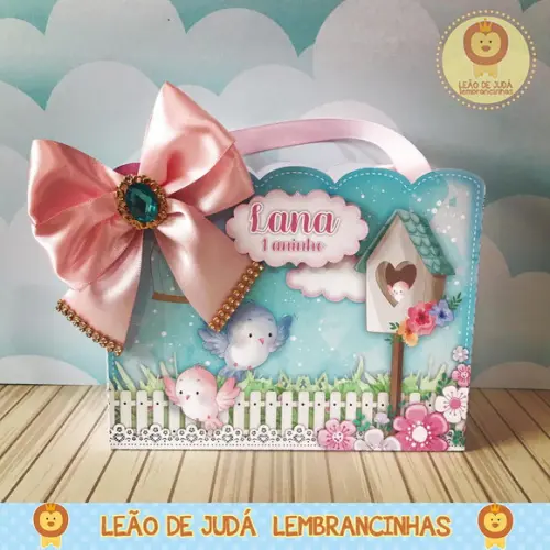 Sacolinha para festa tema jardim