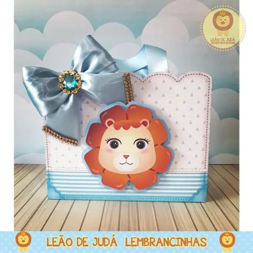 sacolinha para festa tema leãozinho