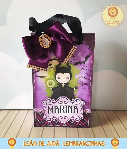 Sacolinha para festa tema malévola