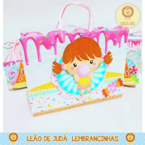 Sacolinha para Festa Tema Mundo Doce