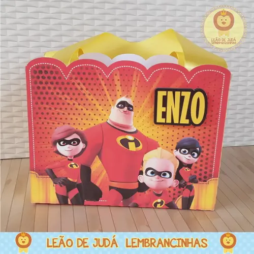 sacolinha para festa tema os incríveis
