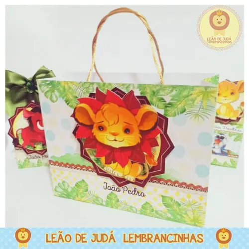 sacolinha para festa tema rei leão