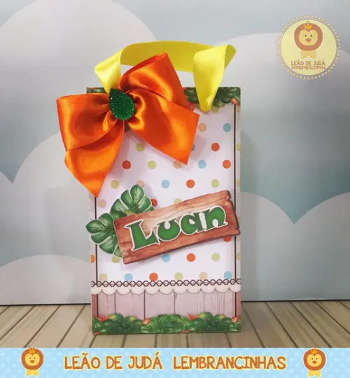 sacolinha para festa tema safari