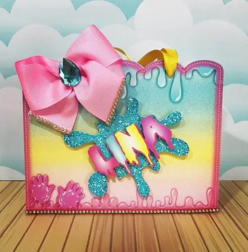 sacolinha para festa tema slime