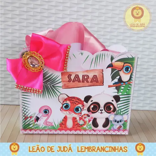 sacolinha para festa tema Safari