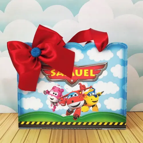 Sacolinha para Festa Tema Super Wings