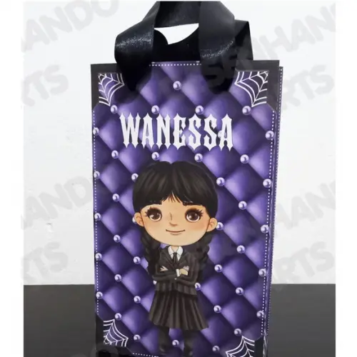 Sacolinha para Festa Tema Wandinha